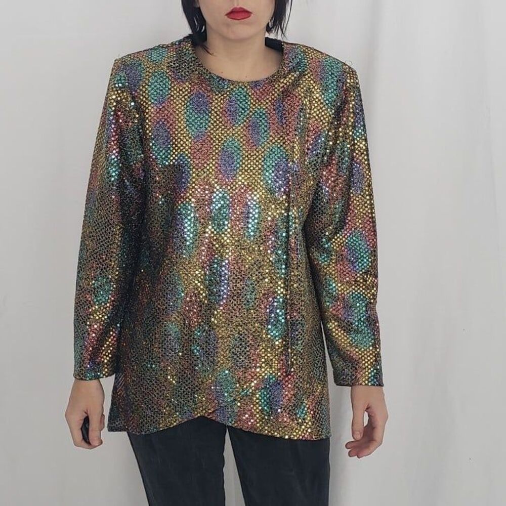 80s Gold Sequin Covered‎ Top